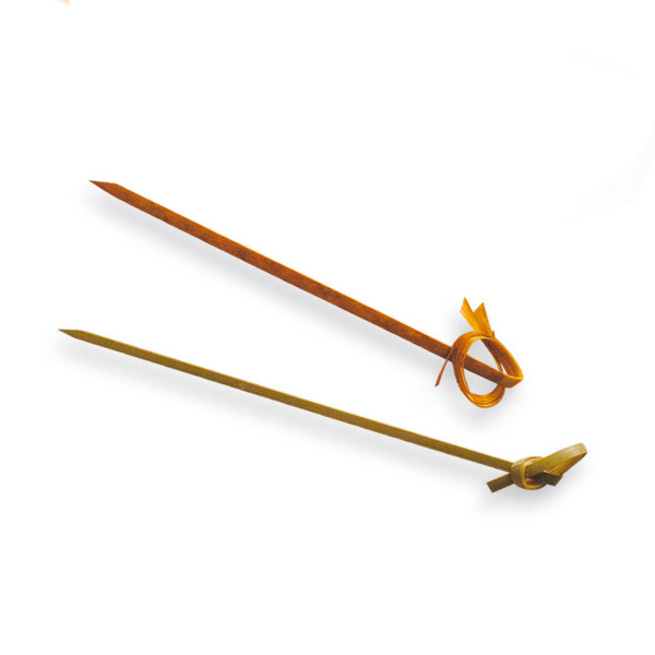 Prikker met knoop/lus 90mm natural bamboo (100st/pak)
