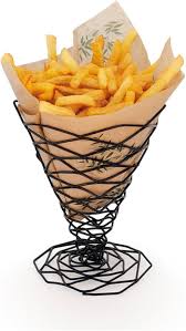 Wire Cones/Basket / Puntzakhouder (17,5x15cm) Black (Per stuk)