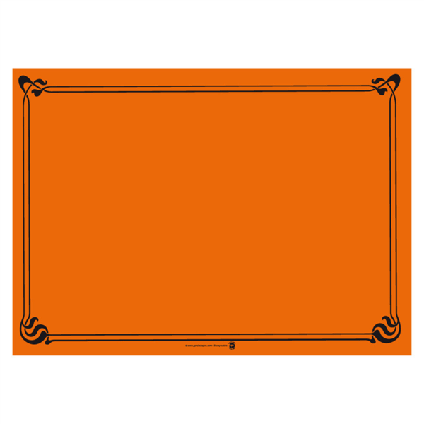 Placemats "Snack" 31x43cm Orange Cellulose (500/pk)