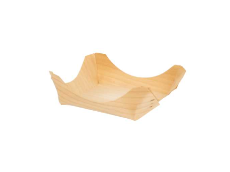 Houten Bakje 10x10x3,5cm Amuse (100st/pk)