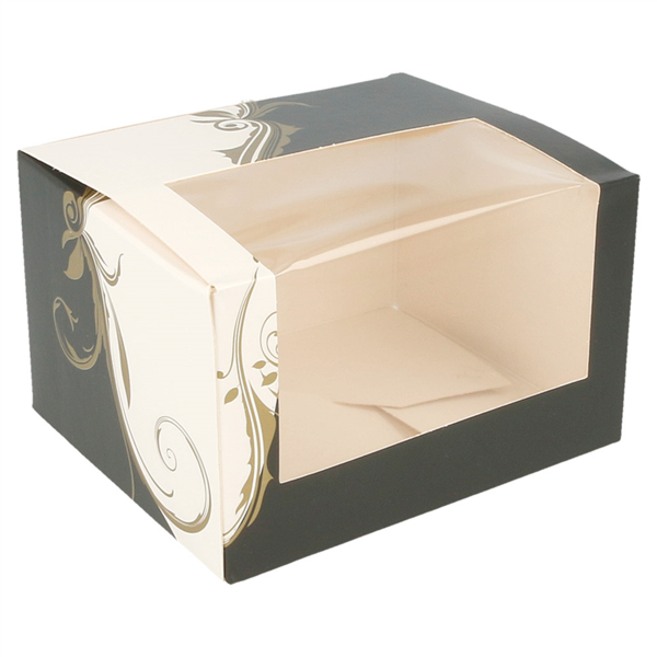 Cake boxes with window 'The pack classic' 250gsm 11x13x8cm White cardboard (50st/pak)