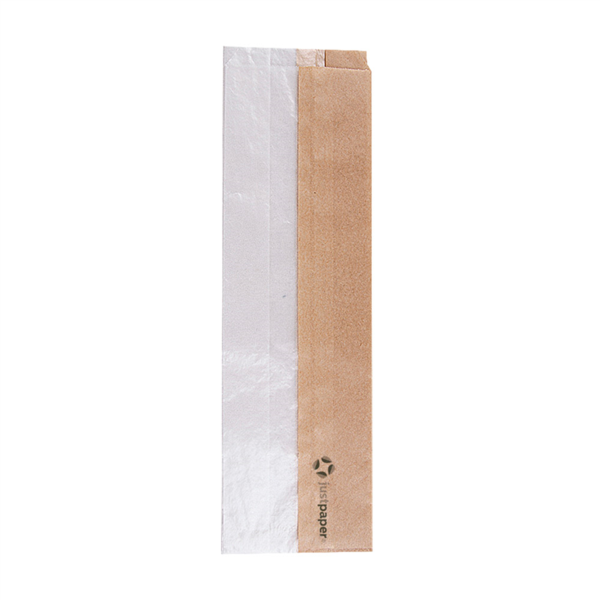 Sandwich Bags "Corner Window" 40GSM 9+5,5x30cm Natural Kraft (250st/pak)