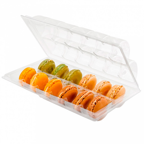 Blisters 12 Macaroons 13,3x22,5x5cm Clear PET (75st/doos)