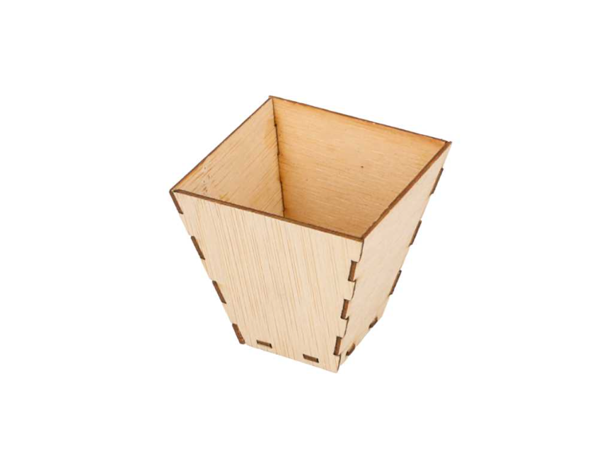 Mini containers for appetisers 5x5x5cm Natural Bamboo (100st/pak)