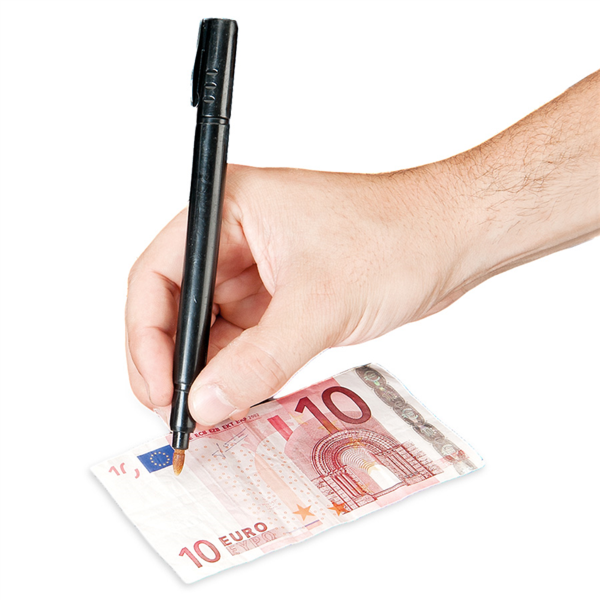 Counterfeit Detector Felt-Pen 13cm Black (per stuk)