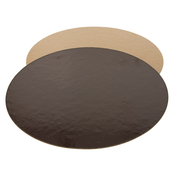 Two sides cardboard for patisserie Diam. 24cm Chocolate/Praline (100st/pak)