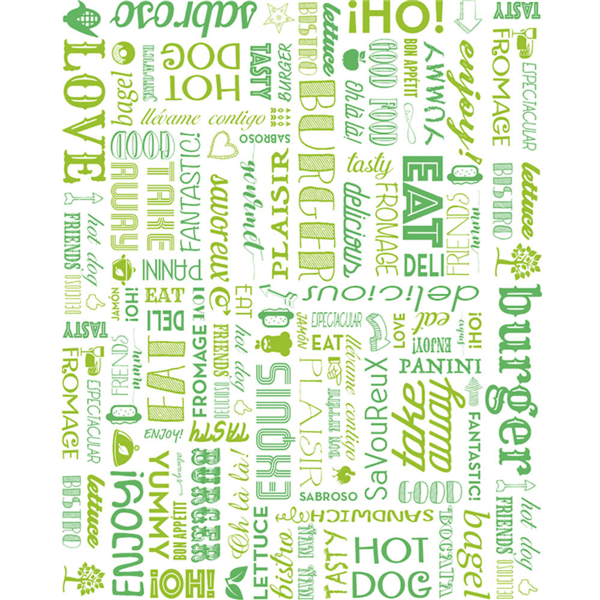 Wrapping paper greaseproof "Parole" Green 28x34cm (1000vel/pak)