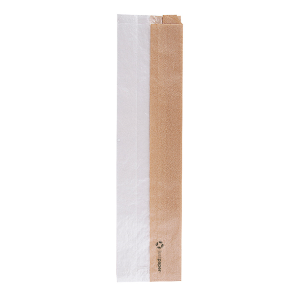 Sandwich bags with eco window "corner window" 9+5,5x38cm Natural Kraft (250st/pak)