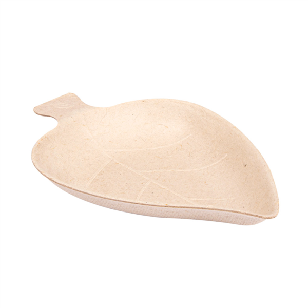 Amuse schaaltje "Leaf" Bionic/Bagasse 9x6x1,2cm (50st/pak)