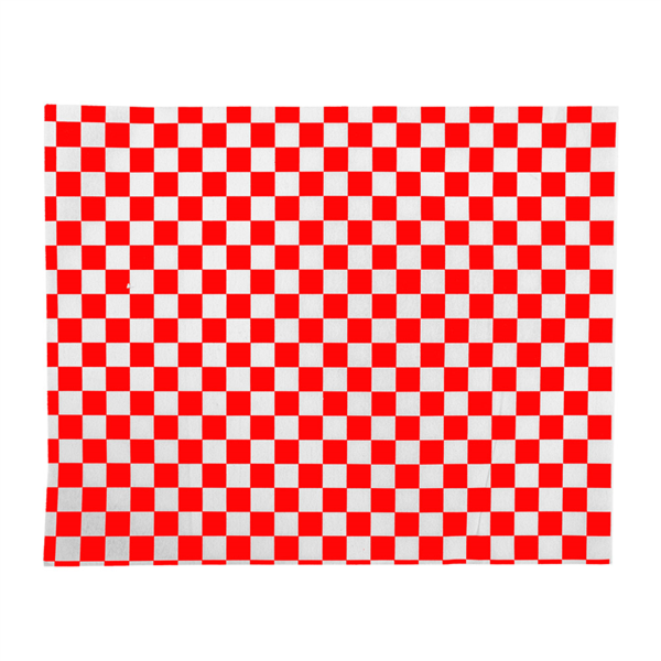 Mini basket wrapping paper "fitipaldi" Red check 20x25cm (1000st/pak)