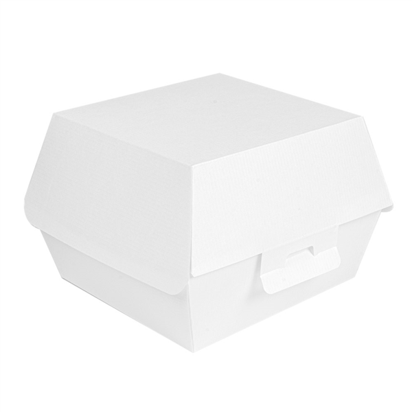 "The Pack" Burger Boxes 14x12,5x9cm White Nano-Micro Corrugated Cardboard (50st/pak)