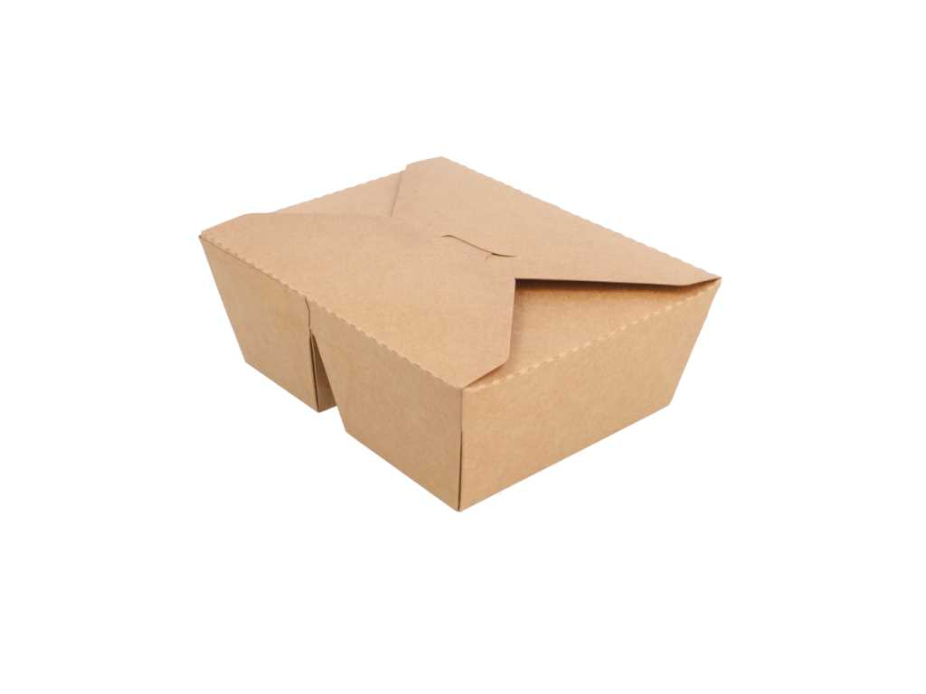 BioPack 2-comp. 17,8x13,7x6,4cm Natural Kraft (50st/pak)