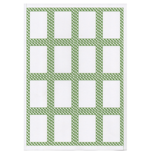 [209.62] 100 sheets Din A4 16 rectangular labels 4,5x6,5cm White paper