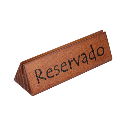 [211.52] Table Sign "Reserved" 15x4,4x4,4cm Wood (per stuk)
