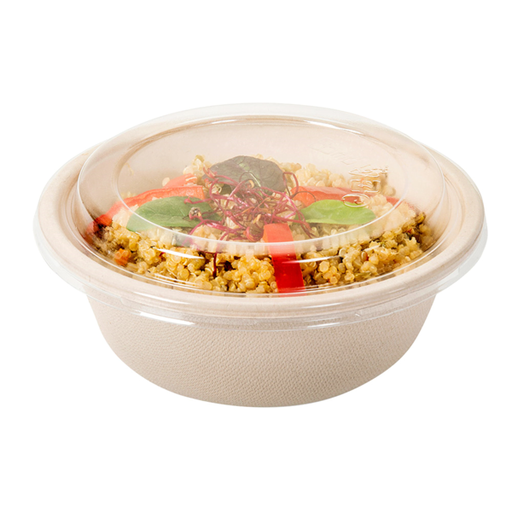 [211.75] Salad Bowls "Bionic" 500ML 15x6cm Natural Bagasse (50st/pak)