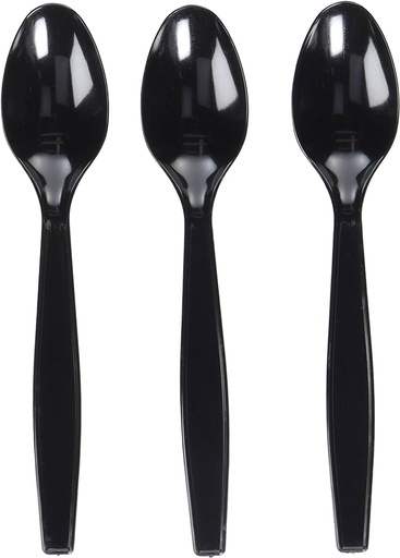 [213.27] Plastic Lepel/Spoon zwart 17,5cm (50st/pak)