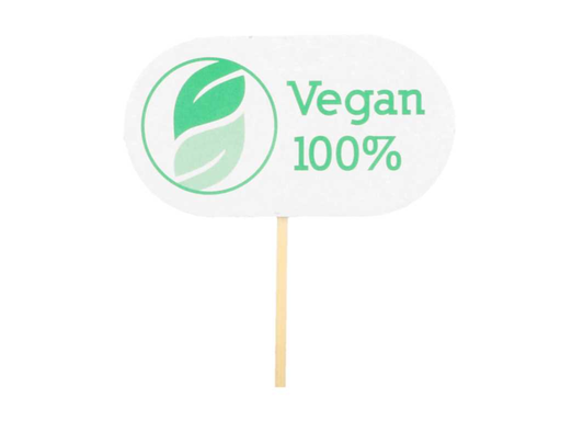 [222.57] "Vegan" markers 8cm white wood (100st/pak)