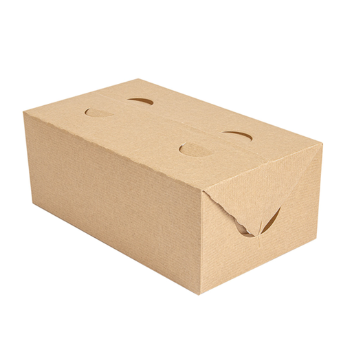 [223.22] Take Away Boxes 13x23x8cm Cardboard Brown Kraft (50st/doos)