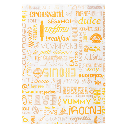 [229.15] Croissant Bags "Parole" 19+8x26cm white (500st/pak)