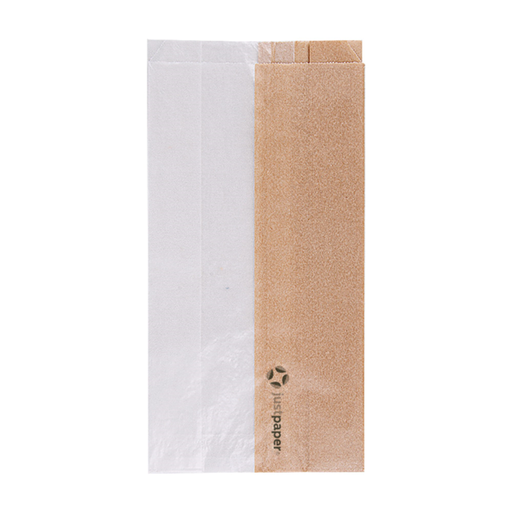 [231.18] Sandwich Bags with Eco Corner Window 12+6x23cm Natural Kraft (250st/pak)