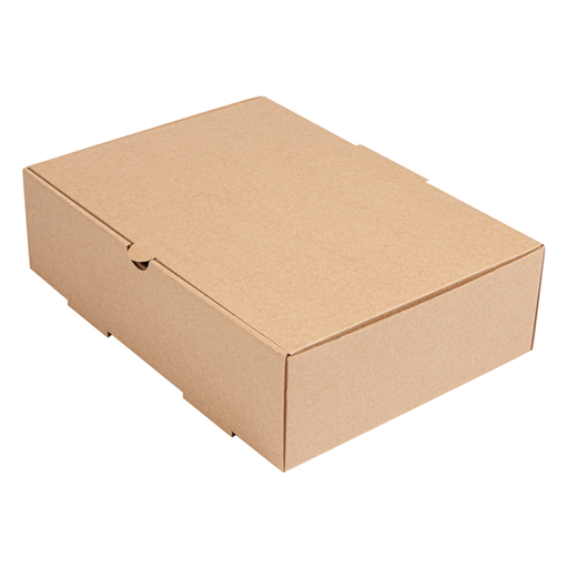 [235.29] "The Pack" Take-Away Meal-Box 26x18x7cm Natural Kraft Nano-Micro Corrugated Cardboard (100st/pak)