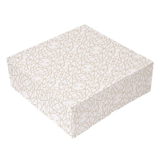 [253.34] "The Pack" Cake Box without Window 28x28x10cm White Nano-Micro Corrugated Cardboard (50st/pak)