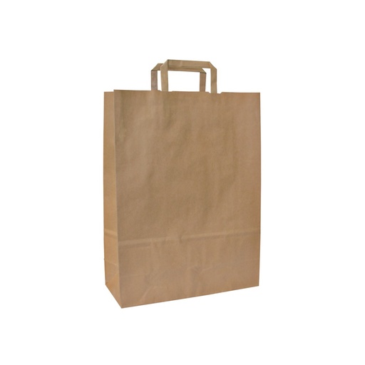 [370321746] Draagtas papier 80 grs Bruin 250 st/ds  32+15x43 cm