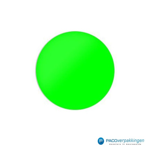 [38638] Zelfklevende papieren etiketten 100 st Flourgroen Rond 60 mm