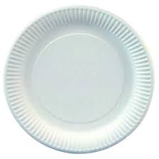 [455904] Kartonnen bord 23cm rond Wit (100st/doos)