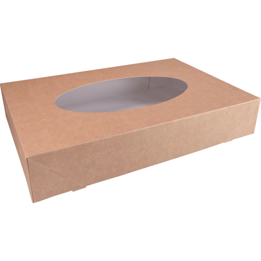 [472266] Biodore Cateringdoos Bruin met Venster 46x31x8cm (50st/doos)