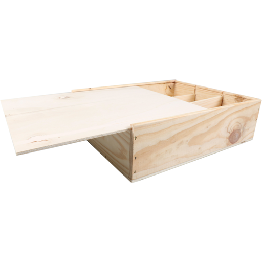 [479006] Wijnkist met schuifdeksel 3 fles compleet 336x267x085mm (per stuk)