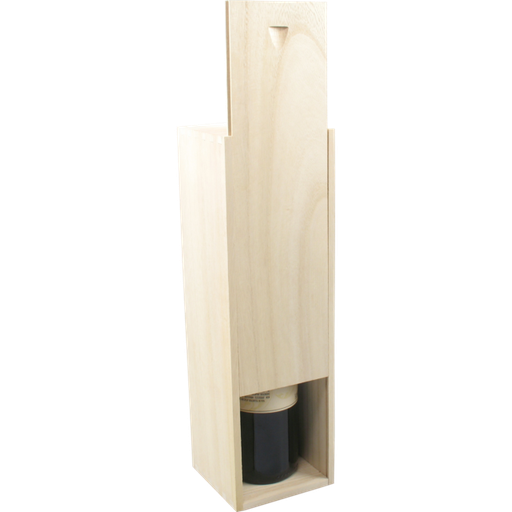 [479235] Wijnkist Hoog kwaliteit met dicht schuifdeksel Hout 1-fles