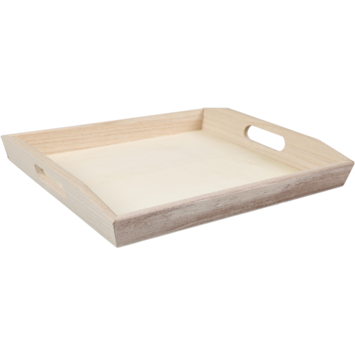 [479482] Houten dienblad 4 fles 26.8x24x2.8x4cm  per stuk