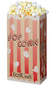 [300611] Popcorn Bag Ecocraft # 46 oz Fuschia/cs 4.25x2.5x8.2 1000 pcs/cs