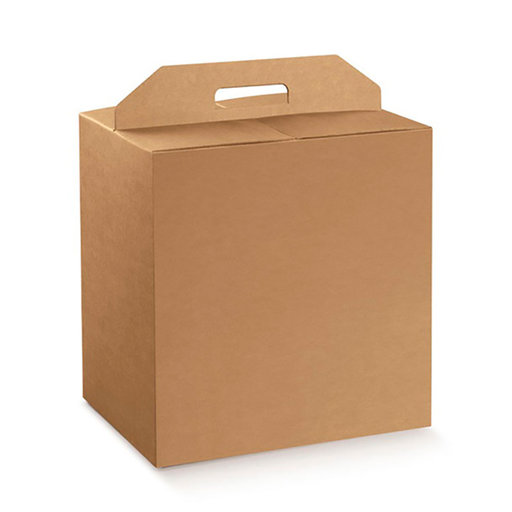[188.70] Wijnfles doos 33x25x35cm Natural Kraft (Per stuk)