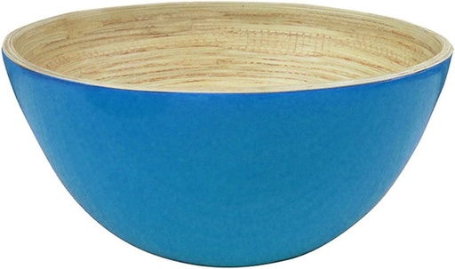 [208.20] Bamboo schaal Turquoise diameter 30cm x 9cm (per stuk)