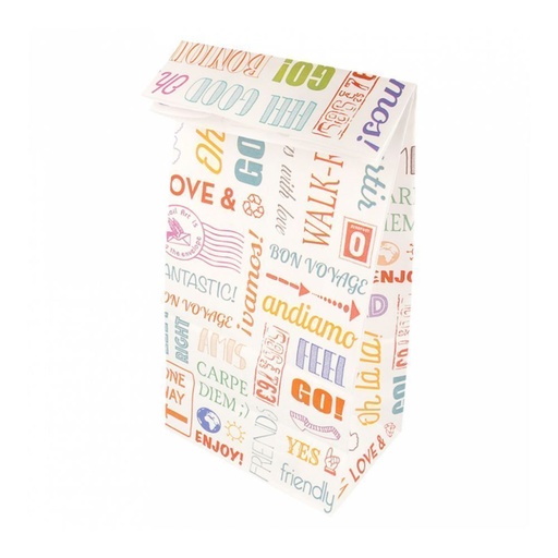 [222.40] SOS Bags without handles "Parole" 70gsm 15+10x32cm 8lbs (1000st/doos)