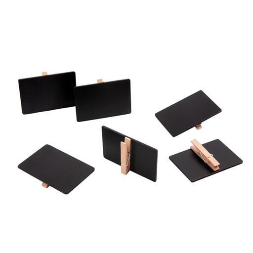 [233.58] Rectangular Clips for Chalkboard 6x9cm Natural Wood (6st/pak)