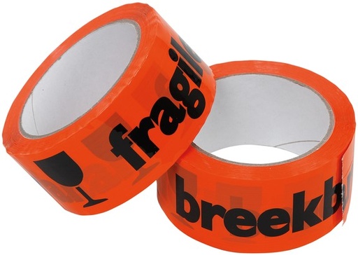 [559100] Tape Breekbaar / Fragile Oranje 66mx50mm per rol
