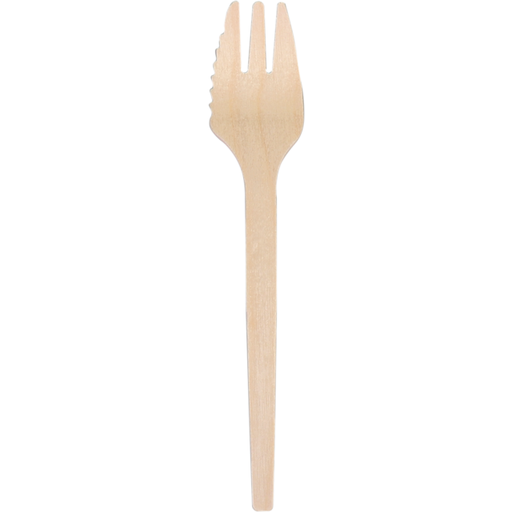 [600707] Snackvork Hout FSC met Snijrand 135mm 200 st/pk