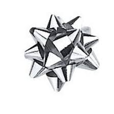 [711192] Ster met plakker / Zilver (50st/pak)