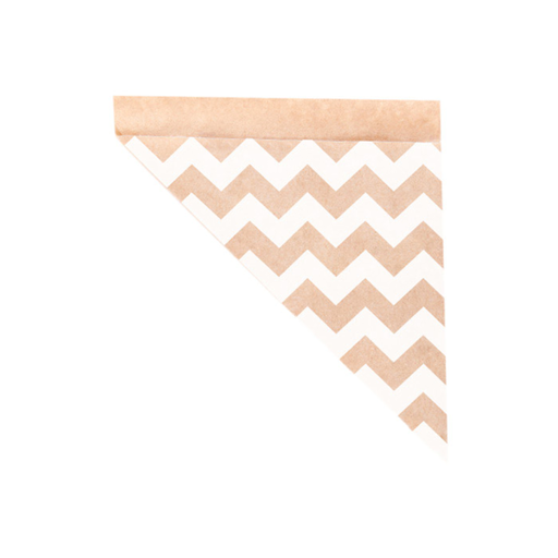 [803.47] Puntzakken K17 papier   "Zig-zag" 24x17cm Greaseproof (250st/pak)