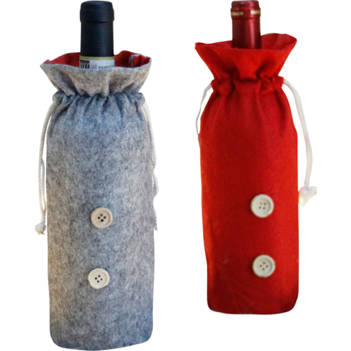 [890315] Assorti wijnfleszak + trekkoord 32x16cm (per stuk)