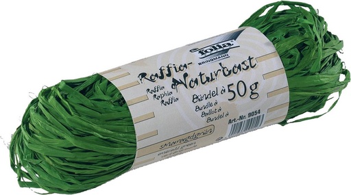 [R50dgr] Raffia Streng 50gr Donker Groen
