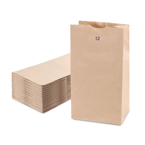 [12NAT] Grocery Bag paper kraft 12 lb 1000/pk