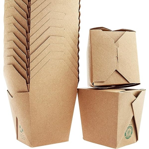 [16WEARTH] 16oz. Smart Serve Wire Pail (Earth/Kraft) Fold-Pak/Take-out bakjes met draadhandvat (500st/doos)
