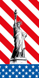 [214179] Napkins SRP 2-P 1/8 40x40cm "USA" (4x300st/ds)