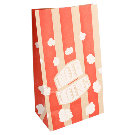 [222.48] Popcorn Bags "Stripes" 2,5L / 85oz 14+8x24cm (500st/doos)