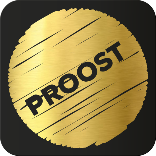 [548238] Lovly Etiket Zwart Proost (500stuks/rol)