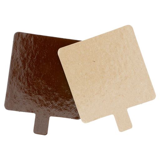 [223.75] Two sides cardboard for patisserie 8x8cm Chocolate/Praline (200st/pak)